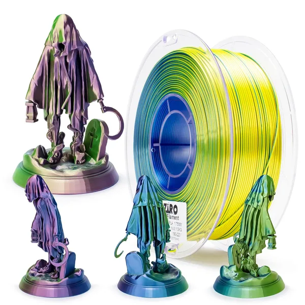 ZIRO ZIRO Tri-color Silk PLA Filament, Polar Sky