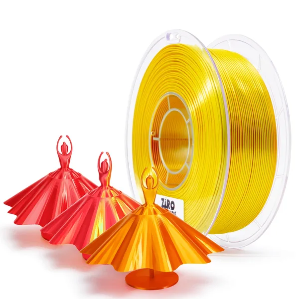 ZIRO ZIRO Tri-color Silk PLA Filament, Red & Gold