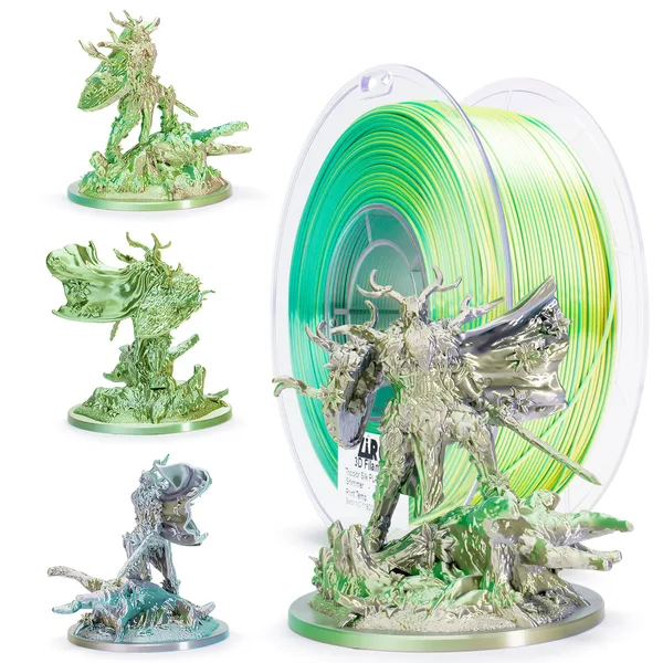 ZIRO ZIRO Tri-color Silk PLA Filament, Shimmer