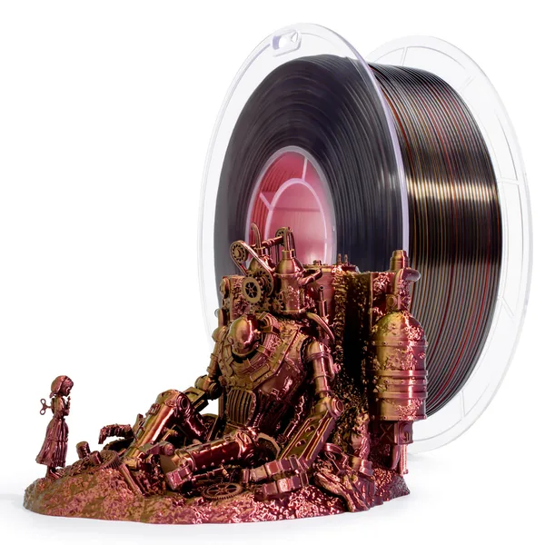 ZIRO ZIRO Tri-color Silk PLA Filament, Steam Punk